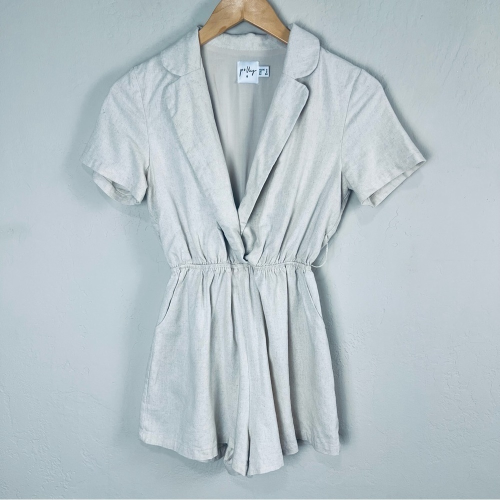 Gray Short Sleeve Jumpsuit